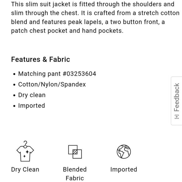 Slim Black Stretch Cotton Blend Knit Suit Jacket - Picture 7 of 7